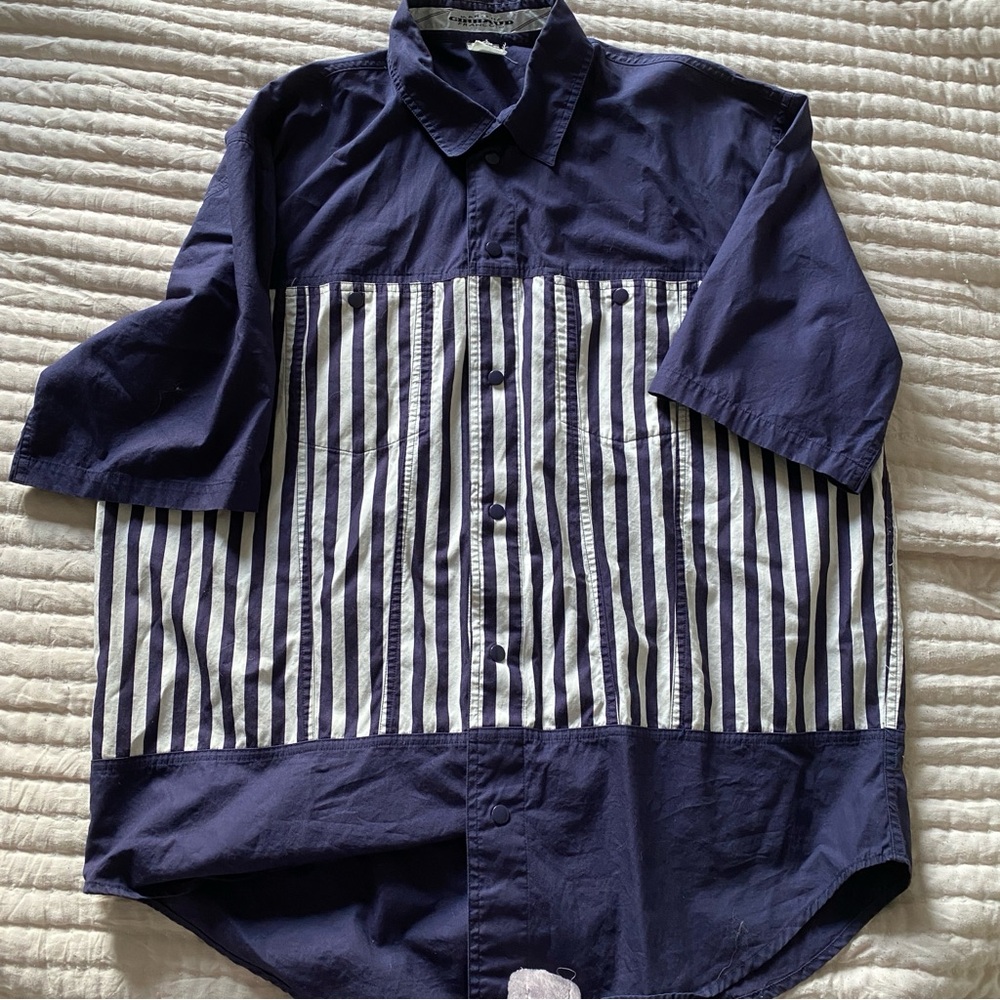 Vintage Marithe Francois Girbaud Blue Shirt Medium